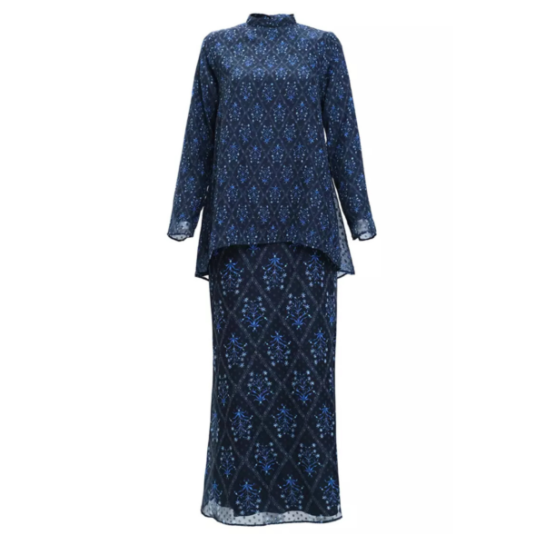 Motif Blue Kurung