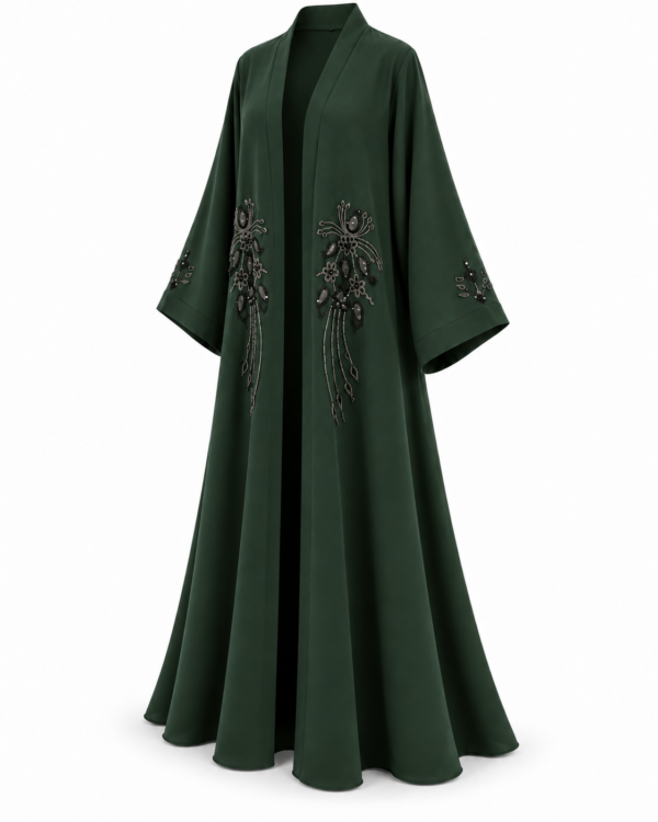 Forest Bloom Embroidered Abaya