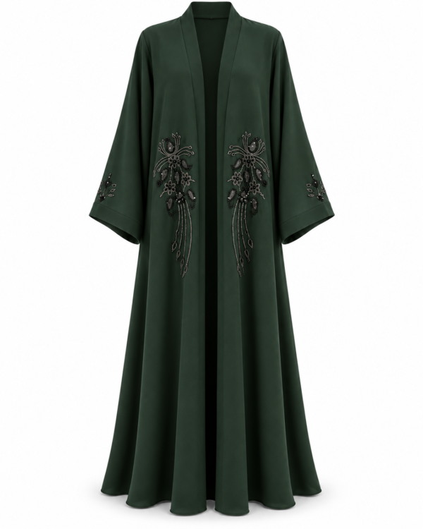 Forest Bloom Embroidered Abaya