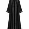Midnight Crystal Open Abaya