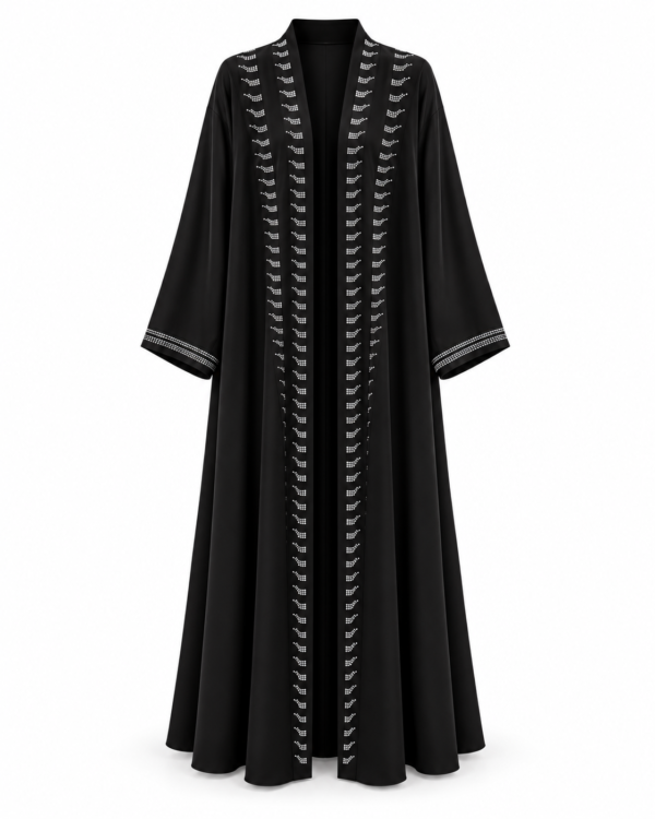 Midnight Crystal Open Abaya