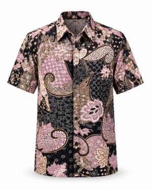 Noir Blossom Paisley Batik Shirt
