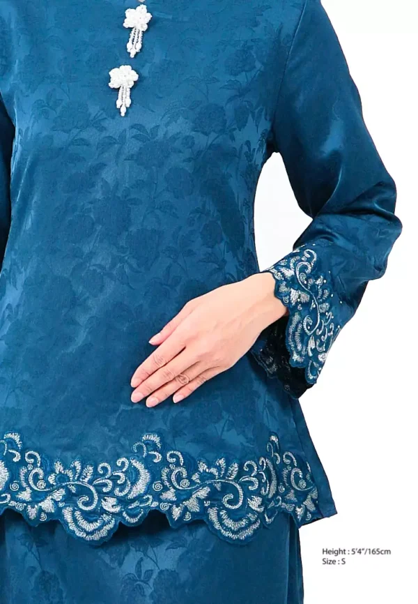 Floral Blue Kurung