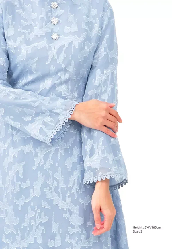 Sky Blue Kurung - Elegance Redefined